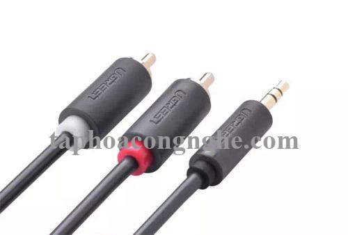 Ugreen 40423 0.5M màu Đen Cáp âm thanh 2 đầu Bông sen sang 3.5mm dương AV116 30040423